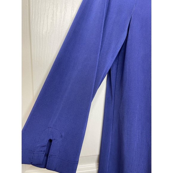 Easywear by Chicos Knit Cardigan Size 0 Womens Size S M 3/4 Sleeve Stretch Blue - Picture 5 of 9